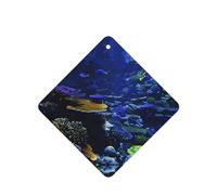 Phayah Ambientador para coche, diseño de colonia de coral bajo el agua, aroma a lavanda, tarjeta cuadrada para colgar, tarjeta perfumada, 6 unidades, para cajones de armario de automóviles