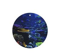 Phayah Ambientador para coche, diseño de colonia de coral bajo el agua, aroma a lavanda, tarjeta de forma redonda, para colgar, tarjeta perfumada, 6 unidades, para cajones de armario de automóviles