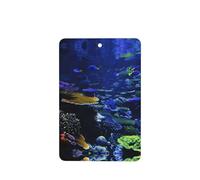 Phayah Ambientador para coche, diseño de colonia de coral bajo el agua, aroma a lavanda, tarjeta rectangular para colgar, 4 unidades, para cajones de armario de automóviles