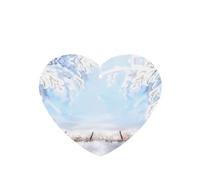 Phayah Ambientador para coche, diseño de escena de nieve, aroma a lavanda, tarjeta con forma de corazón, para colgar, 4 unidades, para coche, armario, zapatos