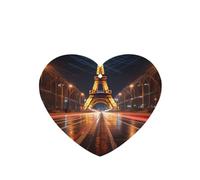 Phayah Ambientador para coche, diseño de la Torre Eiffel, aroma a lavanda, tarjeta con forma de corazón, para colgar, 4 unidades, para cajones de armario de automóviles