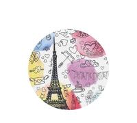 Phayah Ambientador para coche, diseño de la Torre Eiffel, aroma de lavanda, tarjeta de forma redonda, colgante de tarjeta perfumada, 4 unidades, para coches, armario, cajón, eliminar