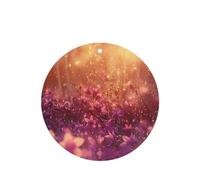 Phayah Ambientador para coche, diseño de lirio del valle floreciente con aroma a lavanda, tarjeta de forma redonda, para colgar, 4 unidades, para cajones de armario de automóviles
