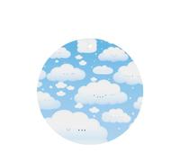 Phayah Ambientador para coche, diseño de nube blanca sonriente, aroma a lavanda, tarjeta de forma redonda, para colgar, tarjeta perfumada, 6 piezas para coches, armarios, zapatos