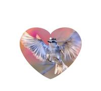 Phayah Ambientador para coche, diseño de pájaro en vuelo, aroma a lavanda, tarjeta con forma de corazón, para colgar, 4 unidades, para cajones de armario de automóviles
