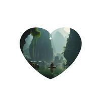 Phayah Ambientador para coche, diseño de pescador de montaña, aroma a lavanda, tarjeta con forma de corazón, para colgar, 4 unidades, para cajones de armario de automóviles