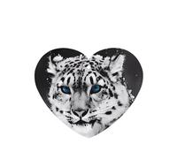 Phayah Ambientador para coche, diseño de tigre de nieve, aroma a lavanda, tarjeta con forma de corazón, para colgar, 4 unidades, para coche, armario, zapatos