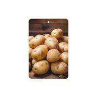 Phayah Ambientador rectangular con aroma a lavanda con aroma a papas para colgar en el interior del coche, 4 unidades