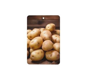 Phayah Ambientador rectangular con aroma a lavanda con aroma a papas para colgar en el interior del coche, 4 unidades