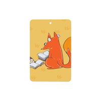 Phayah Ambientador rectangular con aroma a lavanda con aroma de girasol y zorros para colgar en el interior del coche, 6 unidades