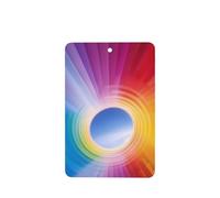 Phayah Ambientador rectangular con aroma a lavanda con diseño de arco iris, para colgar en el interior del coche, 6 unidades