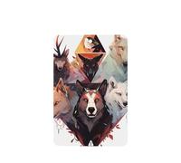 Phayah Ambientador rectangular con aroma a lavanda con diseño de lobos y renos, para colgar en el interior del coche, 6 unidades