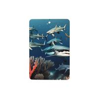 Phayah Ambientador rectangular con aroma a lavanda con diseño de tiburones bajo el mar, para colgar en el interior del coche, 6 unidades