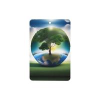 Phayah Ambientador rectangular con aroma de árbol de tierra con aroma a lavanda para coche, para colgar en el interior del coche, 6 unidades