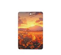 Phayah Ambientador rectangular con aroma de girasoles amarillos al atardecer, aroma de lavanda, para colgar en el interior del coche, 6 unidades
