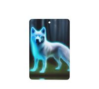 Phayah Ambientador rectangular con aroma de perro fantasma con aroma de lavanda, para colgar en el interior del coche, 4 unidades