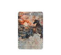 Phayah Ambientador rectangular para coche, con diseño de retrato moteado, con aroma a lavanda, para colgar, 6 unidades, para cajones de armario de automóviles