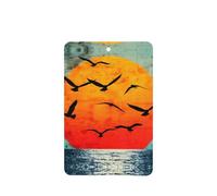 Phayah Ambientador rectangular para coche, diseño de amanecer en el mar, con aroma a lavanda, para colgar, 4 unidades, para coche, armario, cajón