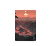 Phayah Ambientador rectangular para coche, diseño de amanecer en el valle, con aroma a lavanda, 6 unidades, para cajones de armario de automóviles