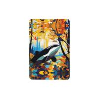 Phayah Ambientador rectangular para coche, diseño de ballena asesina en el bosque, con aroma a lavanda, para colgar, 4 unidades, para cajones de armario de automóviles
