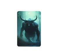 Phayah Ambientador rectangular para coche, diseño de bestia con cuernos de vaca, aroma de lavanda, tarjeta perfumada colgante, 4 piezas para coches, armarios, zapatos