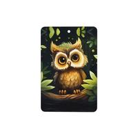 Phayah Ambientador rectangular para coche, diseño de búho de ojos grandes, con aroma a lavanda, 4 unidades, para coche, armario, cajón, eliminar