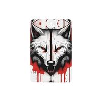 Phayah Ambientador rectangular para coche, diseño de cabeza de lobo rojo sangre, aroma a lavanda, tarjeta perfumada colgante, 4 unidades para coches, armarios, zapatos