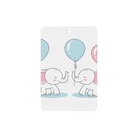 Phayah Ambientador rectangular para coche, diseño de elefante y globo, aroma a lavanda, 4 unidades, para cajones de armario de automóviles