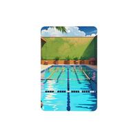 Phayah Ambientador rectangular para coche, diseño de flamenco y piscina, aroma a lavanda, 4 unidades, para cajones de armario de automóviles