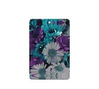 Phayah Ambientador rectangular para coche, diseño de flores moradas y verde azulado, aroma a lavanda, 4 unidades, para coches, armarios, zapatos