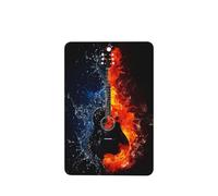 Phayah Ambientador rectangular para coche, diseño de guitarra de hielo y fuego, con aroma a lavanda, para colgar, 4 unidades, para coche, armario, cajón