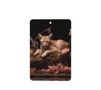 Phayah Ambientador rectangular para coche, diseño de leopardo en un árbol muerto, aroma a lavanda, 6 unidades, para cajones de armario de automóviles