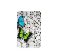 Phayah Ambientador rectangular para coche, diseño de mariposa azul y piedra verde, con aroma a lavanda, 6 unidades, para coche, armario, cajón