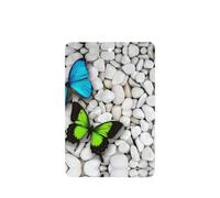 Phayah Ambientador rectangular para coche, diseño de mariposa azul y piedra verde, con aroma a lavanda, 4 unidades, para coche, armario, cajón