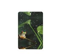 Phayah Ambientador rectangular para coche, diseño de rana de árbol de la paz, aroma a lavanda, tarjeta perfumada colgante, 4 unidades, para coche, armario, cajón, eliminar