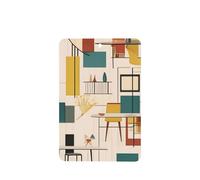 Phayah Ambientador rectangular para coche, diseño moderno de mediados de siglo, con aroma a lavanda, 6 unidades, para cajones de armario de automóviles