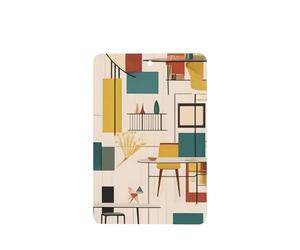 Phayah Ambientador rectangular para coche, diseño moderno de mediados de siglo, con aroma a lavanda, 6 unidades, para cajones de armario de automóviles