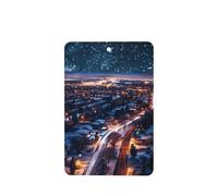 Phayah Ambientador rectangular para colgar en el interior del coche, 4 unidades, diseño de escena nevada por la noche