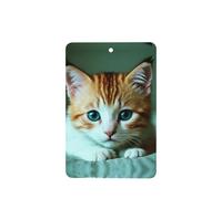 Phayah Ambientador rectangular para colgar en el interior del coche, 4 unidades, diseño de gatito triste