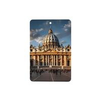 Phayah Ambientador rectangular para colgar en el interior del coche, con diseño de basílica de San Pedro, aroma de lavanda, 6 unidades