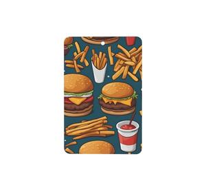 Phayah Ambientador rectangular para colgar en el interior del coche, con un montón de sabrosos patrones de alimentos, aroma de lavanda, 4 unidades
