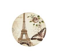 Phayah Ambientador vintage para coche, diseño de la Torre Eiffel de París con diseño de mariposa, aroma a lavanda, tarjeta de forma redonda, para colgar, 6 unidades, para coches, armarios, zapatos