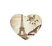 Phayah Ambientador vintage para coche, diseño de la Torre Eiffel de París, con diseño de mariposa, aroma a lavanda, tarjeta con forma de corazón, para colgar, 4 unidades, para coches, armarios
