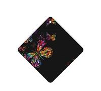 Phayah Ambientadores cuadrados para coche, 4 unidades, con bonito patrón de mariposa, tabletas de aromaterapia para colgar, tarjeta perfumada, aroma a lavanda