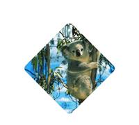 Phayah Ambientadores cuadrados para coche, 4 unidades, con patrón de oso koala, tabletas de aromaterapia para colgar, tarjeta perfumada, aroma a lavanda