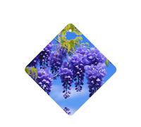 Phayah Ambientadores cuadrados para coche, 4 unidades, diseño de azucenas moradas, tabletas de aromaterapia, tarjeta perfumada para colgar, aroma a lavanda