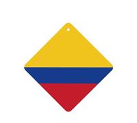 Phayah Ambientadores cuadrados para coche, 4 unidades, diseño de bandera de Colombia, tabletas de aromaterapia automáticas, tarjeta perfumada para colgar, aroma a lavanda