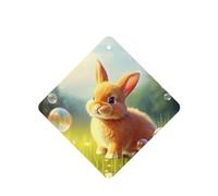 Phayah Ambientadores cuadrados para coche, 4 unidades, diseño de burbujas de conejo, tabletas de aromaterapia, tarjeta perfumada colgante, aroma a lavanda