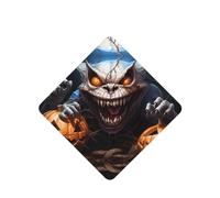 Phayah Ambientadores cuadrados para coche, 4 unidades, diseño de calabaza, luz, monstruo, tabletas de aromaterapia, tarjeta perfumada colgante, aroma a lavanda