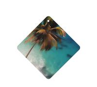 Phayah Ambientadores cuadrados para coche, 4 unidades, diseño de las islas del Caribe, tabletas de aromaterapia automáticas, tarjeta perfumada para colgar, aroma a lavanda